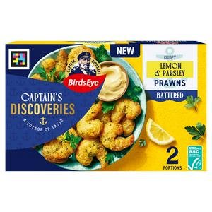 Birds Eye Captain's Discoveries Crispy Lemon & Parsley Prawns Battered 220g