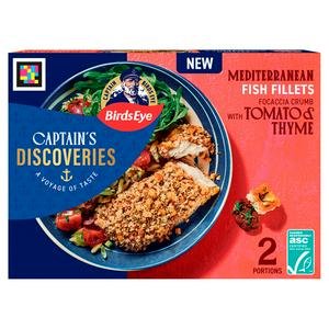 Birds Eye Captain's Discoveries Focaccia Crumb Mediterranean Fish Fillets x2 220g