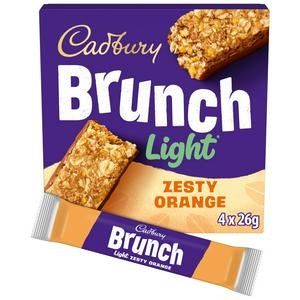 Cadbury Brunch 4 x 26g Light Orange Multipack Chocolate Cereal Bars
