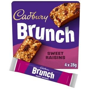 Cadbury Brunch 4 x 28g Oats Raisin Chocolate Multipack Cereal Bars