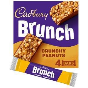 Cadbury Brunch 4 x Peanut Multipack Cereal Bars 112g