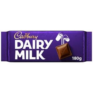Cadbury Dairy Milk 180g Classic Chocolate Bar