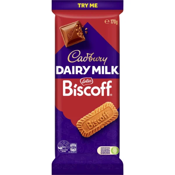 Cadbury Dairy Milk Biscoff Chocolate Block
