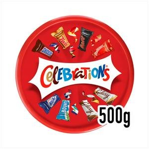 Celebrations 500g Milk Chocolate & Biscuit Bars Sharing Tub
