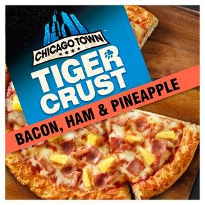 Chicago Town Tiger Crust Bacon, Ham & Pineapple Frozen Pizza 380g