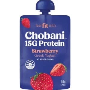 Chobani 15G Protein Greek Yogurt Strawberry Pouch