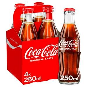 Coca-Cola 4 x 250ml Original Taste Soft Drink