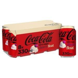 Coca-Cola 8 x 330ml Zero Sugar Cherry Float Cans