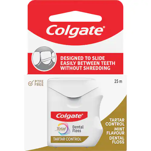 colgate total dental floss tartar control