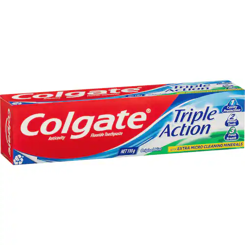 colgate triple action toothpaste original mint flavour