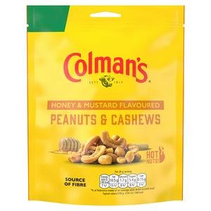 Colman's Honey & Mustard Flavoured Peanuts & Cashews 130g
