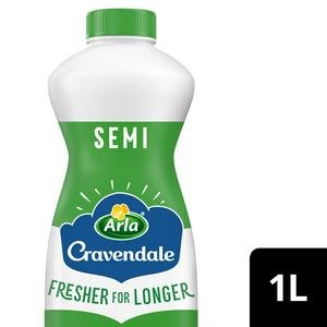 Cravendale Filtered Fresh Semi Skimmed Milk Fresher for Longer 1L