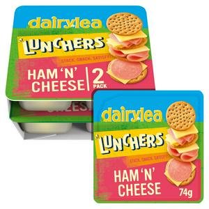 Dairylea Lunchers 2 x 65g Ham 'N' Cheese Twin Pack Snack