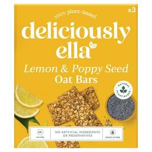 Deliciously Ella 3 x 50g Lemon & Poppy Seed Multipack Oat Bars