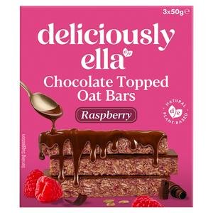 Deliciously Ella 3 x 50g Raspberry Chocolate Topped Multipack Oat Bars