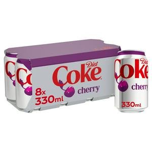 Diet Coke Cherry Cola 8 x 330ml Cans