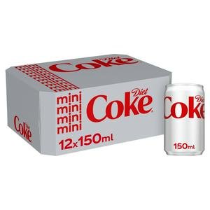 Diet Coke Cola 12 x 150ml Cans