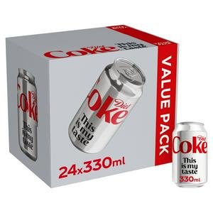 Diet Coke Cola 24 x 330ml Cans
