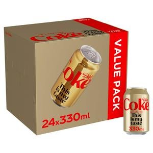 Diet Coke No Caffeine Cola 24 x 330ml Cans