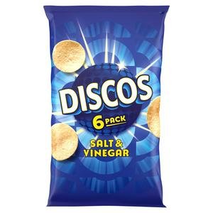 Discos Salt & Vinegar Multipack Crisps x6