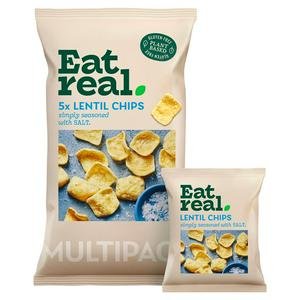 Eat Real Salted Lentil Multipack Chips 5x18g
