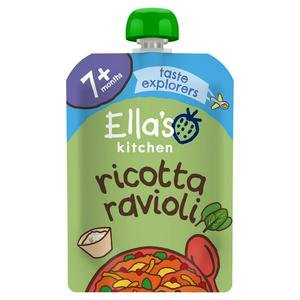 Ella's Kitchen Organic Spinach & Ricotta Ravioli Baby Food Pouch 7+ Months 130g