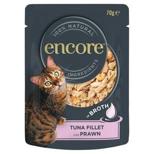 Encore Tuna with Prawn In Broth Natural Cat Food Pouch 70g