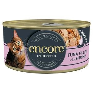 Encore Tuna with Shrimp In Broth Natural Cat Food Tin 70g