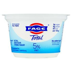 Fage Total 150g 5% Fat Natural Greek Recipe Strained Yoghurt