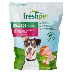 Freshpet Small Dog Grilled Turkey & Pork Recipe with Potato & Spinach 400g