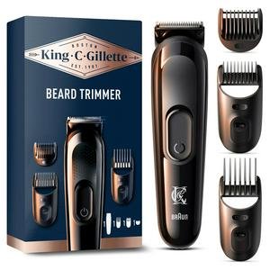 Gillette King C Cordless Mens Beard Trimmer/Hair Clipper Kit