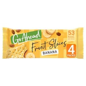 Go Ahead 4 x 43.6g Banana Crispy Fruit Slices Multipack Snack Bars