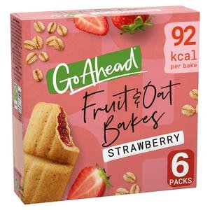 Go Ahead Fruit & Oat Bakes 6 x 25g Strawberry Multipack Snack Bars