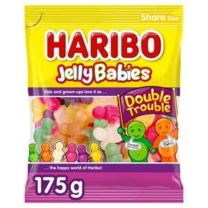 Haribo Jelly Babies Double Trouble Sweets Sharing Bag 175g