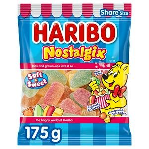 Haribo Nostalgix Sugar Coated Fruit & Cola Flavour Jelly Sweets 175g