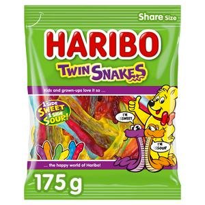 Haribo Twin Snakes Sweets Sharing Bag 175g