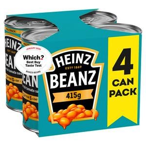 Heinz Baked Beans in a Rich Tomato Sauce 4 x 415g
