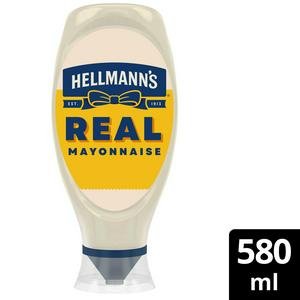 Hellmanns Real Squeezy Mayonnaise 580ml
