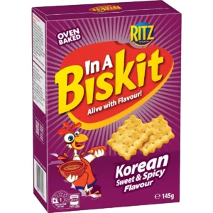 In A Biskit Ritz Korean Sweet & Spicy Crackers