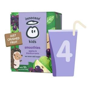 Innocent Kids Apples & Blackcurrants Smoothies 4 x 150ml