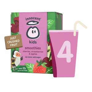 Innocent Kids Cherries, Strawberries & Apples Smoothies 4 x 150ml