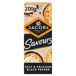 Jacob's Savours Salt & Black Pepper Crackers 200g