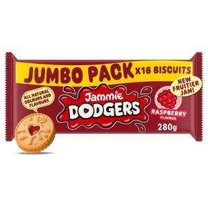 Jammie Dodgers 16 Raspberry Flavour Biscuits Jumbo 280g