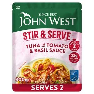 John West 300g MSC Stir & Serve Tuna in Tomato & Basil Sauce