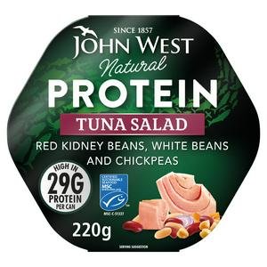 John West Natural Protein 220g Tuna Salad with Red Kidney Beans, White Beans & Chickpeas