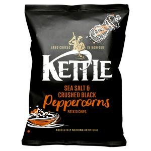 Kettle Chips Sea Salt & Crushed Black Peppercorns Sharing Crisps 130g