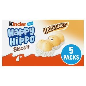 Kinder Happy Hippo Milk Hazelnut & Chocolate Biscuits Multipack 5x20.7g Kinder Happy Hippo Milk Hazelnut & Chocolate Biscuits Multipack 5x20.7g