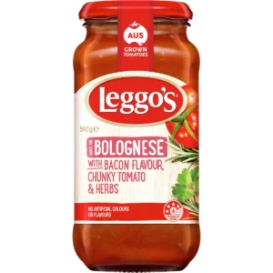 Leggo's Bacon Flavour Bolognese Chunky Tomato & Herbs Pasta Sauce