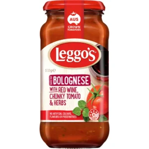 Leggo's Red Wine Bolognese With Chunky Tomato & Herbs Pasta Sauce