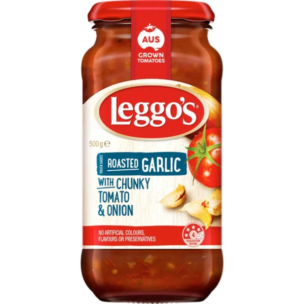 Leggo's Roasted Garlic Chunky Tomato & Onion Pasta Sauce